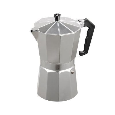Italian aluminum moka pot European coffee utensils, octagonal moka coffee pot