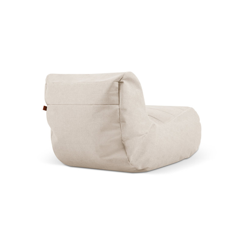 Polyester Outdoor Friendly Bean Bag Lounger, Beige