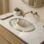 Copper Hand Hammered Oval Undermount Bathroom Sink-1540308809