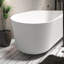 Baignoires et bains à remous en résine de pierre de 2,5 cm, baignoire moderne blanche mate