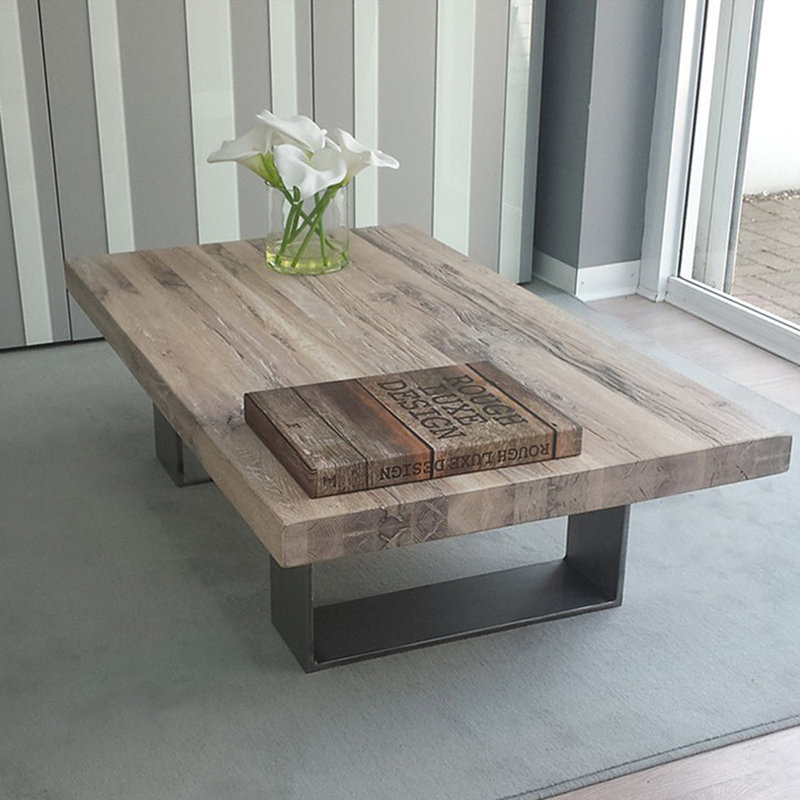 Table basse de style champêtre américain, H 17,7 po x L 47,2 po x l 23,6 po