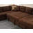 123" Oversized Sectional Sleepr Sofa U Shaped Sectional Sofa With Storage Chaise 4 Throw Pillows For Living Room-1371001318