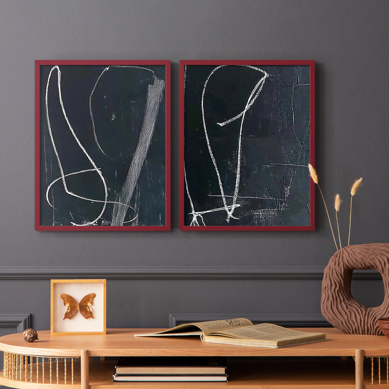 Série ABSTRACT DCVII - Reproduction encadrée de qualité supérieure - prête à être accrochée - aucun clou requis - aucun clou requis