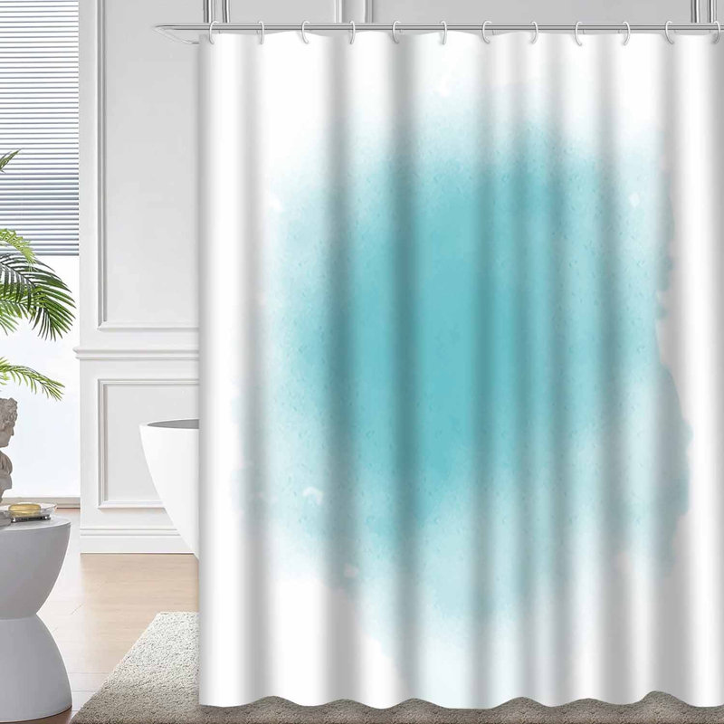 Rideau de douche transparent transparent, rideaux de douche pour la salle de bain avec 12 crochets, 72" L x 72" W