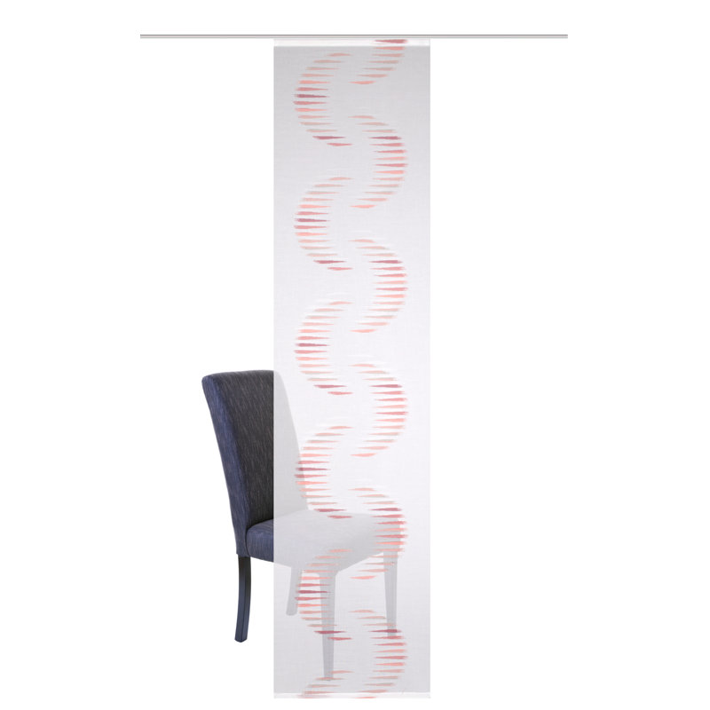 Alsiha Track Insert Sheer Sliding Panel, Red, 60 W x 145 D cm