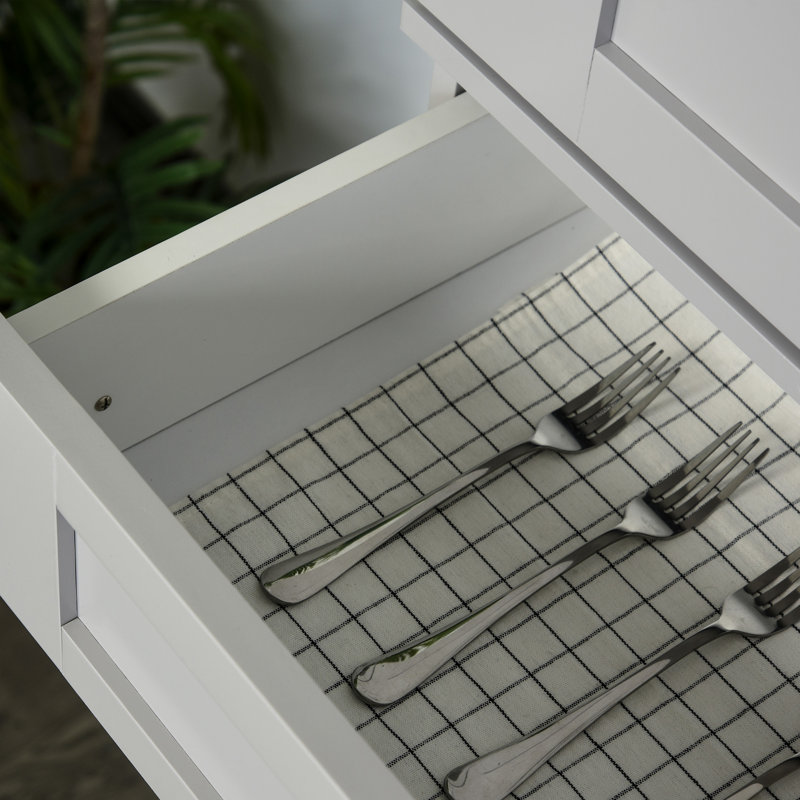 Armoire autoportante avec portes et tiroir HOMcom Modern Kitchen Pantry, étagère réglable, gris