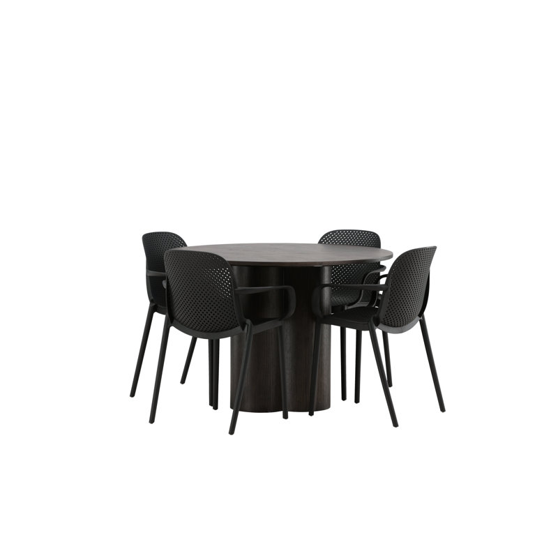Mitre 4 - Person Dining Set, Brown