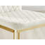 Kylooe Modern Marble and Silver Dining Table Set With 4 Quilted Velvet Dining Chairs-88498178-88498192