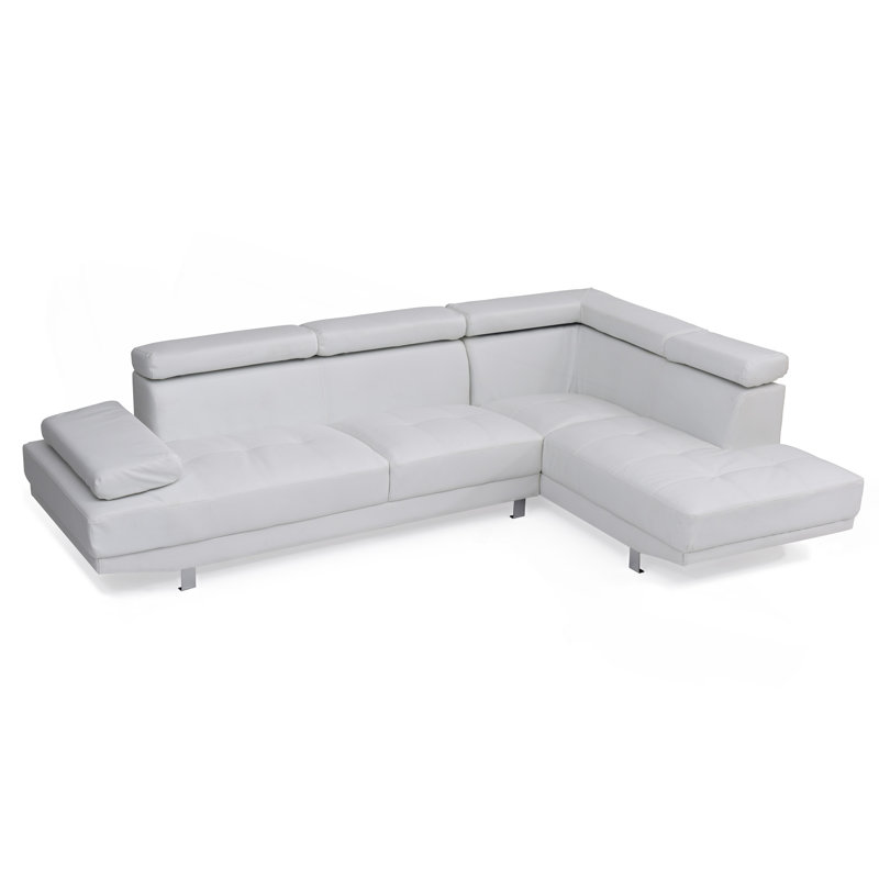 Sectional  ( Without Ottoman) , WHITE