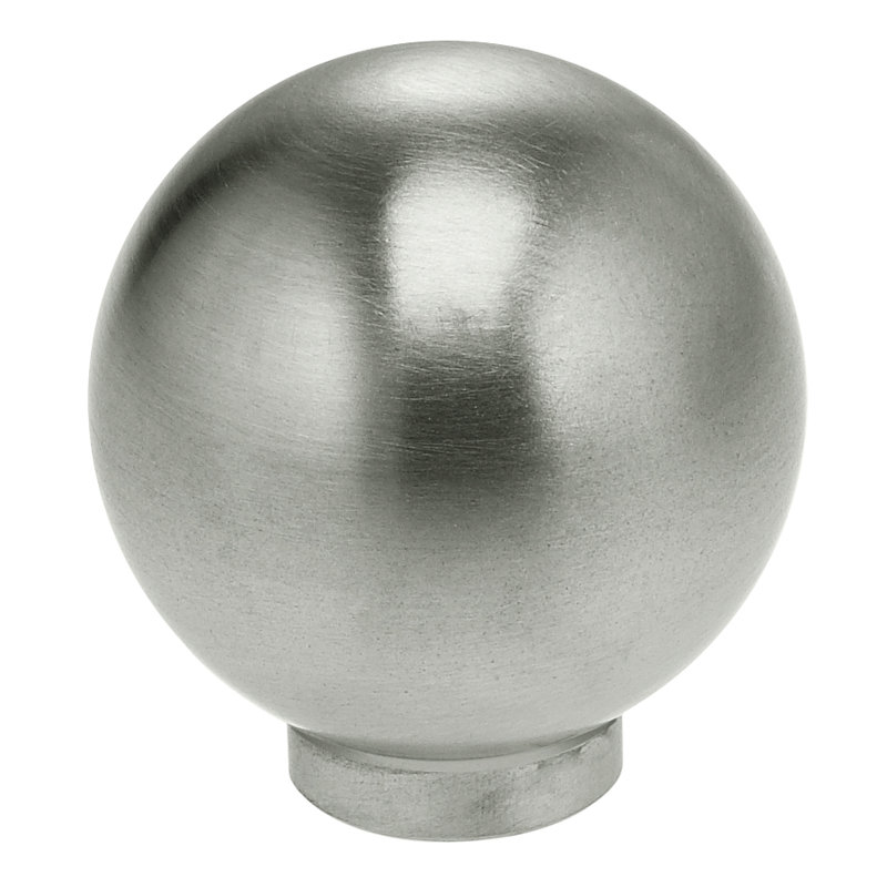 Stainless Steel Round Knob, 1" H x 1" W x 1.13" D