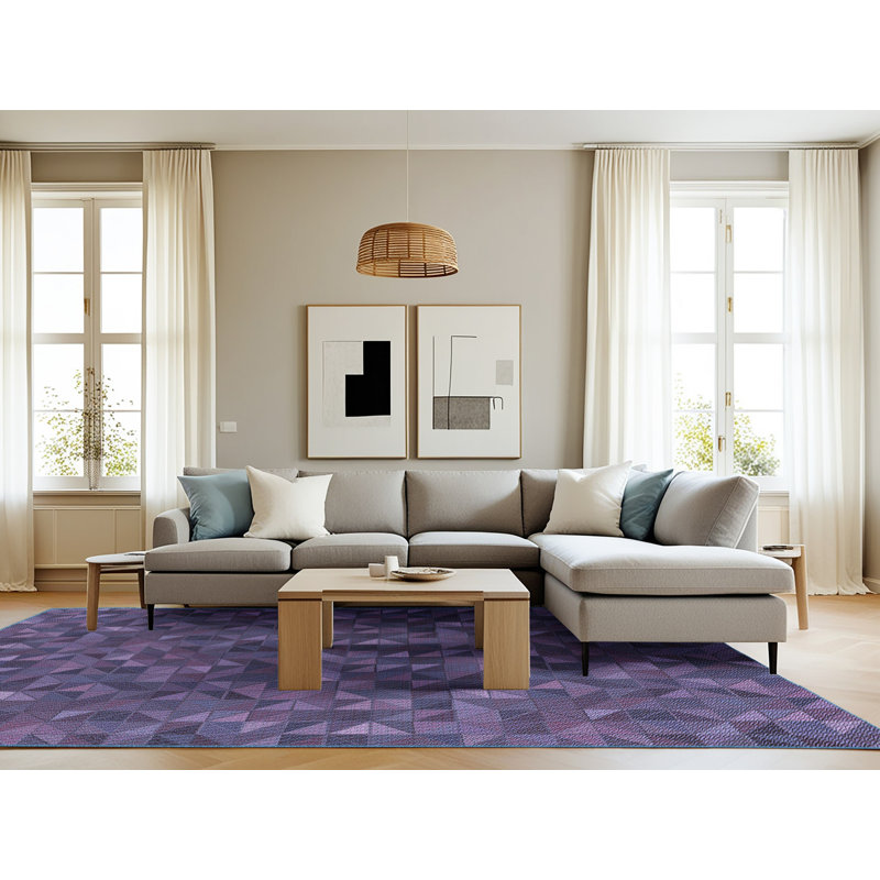 Geometric Indoor Rug, Rectangle 8' x 12'