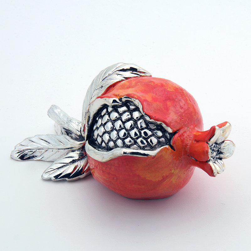 Pomegrante décoratif, H 3,5 po x l 6,5 po x P 3,4 po