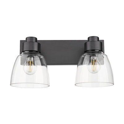 Remy 2 Light Bath Vanity with Clear Glass Shade