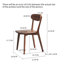 Ensemble de chaises de salle à manger en bois, chaises en bois de chêne massif avec dossier et siège, patins antidérapants-488076081