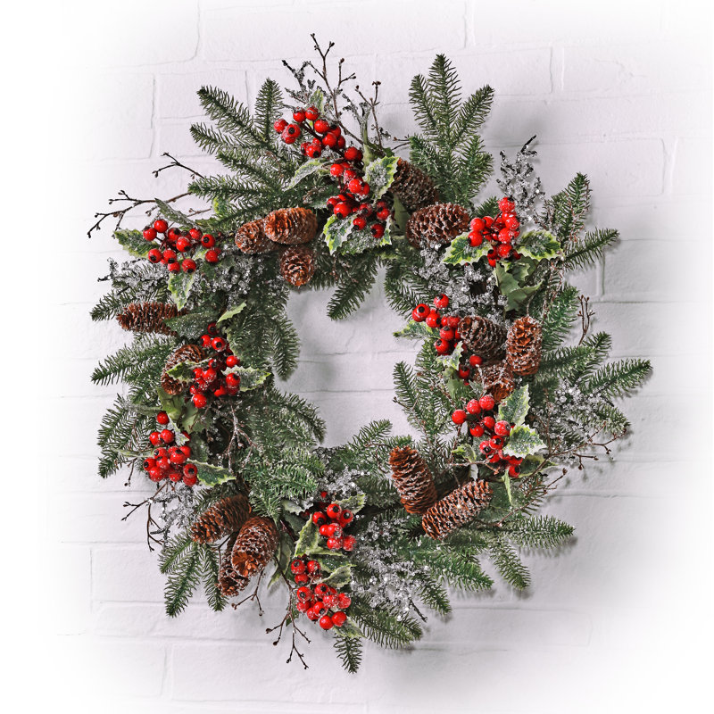 Couronne de glace et baies 24 po