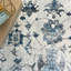 Tapis oriental tissé à la machine en gris / bleu-1634857350