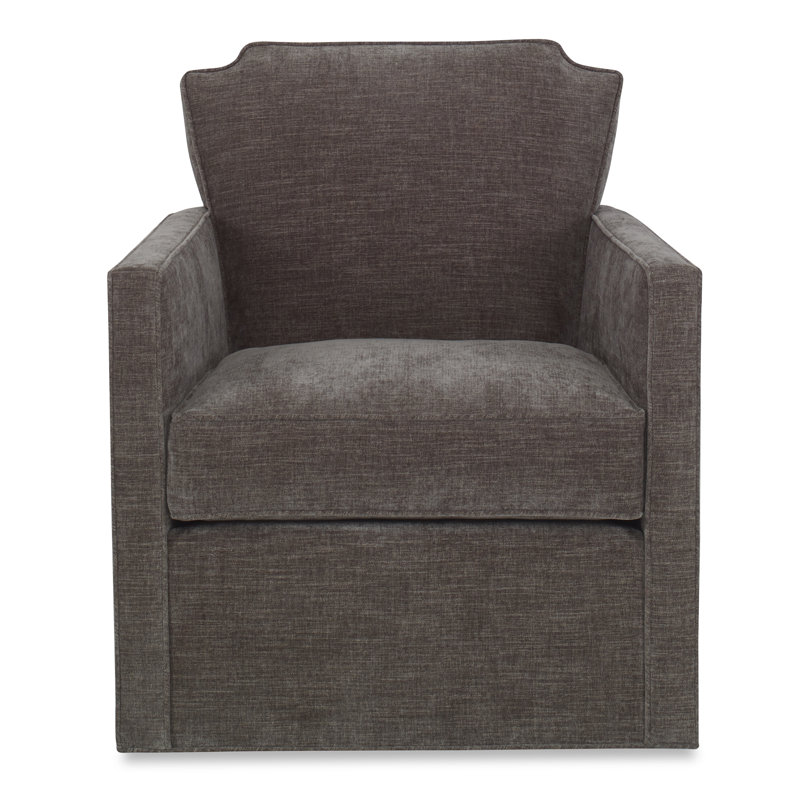 Chaise pivotante Elise, Mélange de polyester acajou Margaret