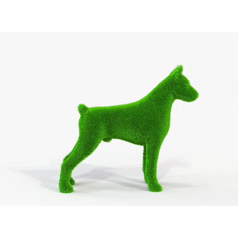 Topiaire doberman géant vert