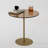 Modern Side Table, Gold & Bronze Finish, 19.7 x 19.7 x 19.7 inches | 100% Tempered Glass Top, 100% Metal Frame | Stylish and Durable Design Perfect for Contemporary Living Rooms & Glam Décor-1624089189-1624089187