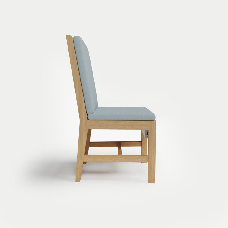 Solerno Heated Dining Armless Chair — Dove, Seaglass