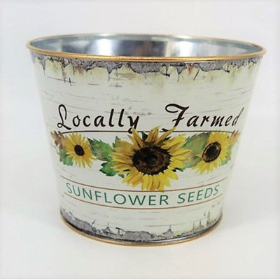 Pot à fleurs en métal