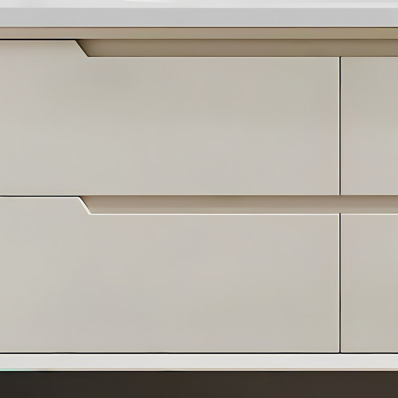 Armoire de salle de bain simple et moderne, H 19,68 po x l 59,05 po x P 21,65 po, Beige