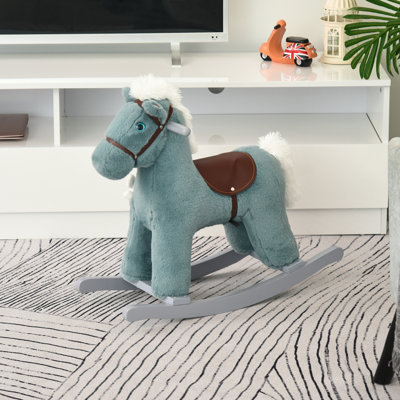Kids Plush Ride-On Rocking Horse