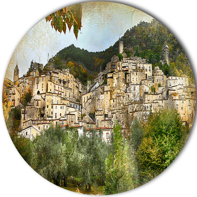 «Old Italian Villages», reproduction de photo sur métal, H 23 po x l 23 po x P 1 po