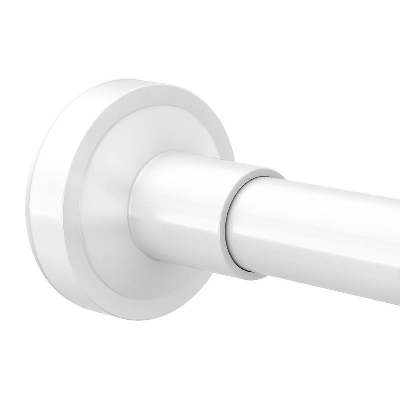Tringle à rideau de douche à ressort réglable, tringle de salle de bain en acier inoxydable antidérapante, sans perçage, conception durable et antirouille