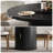 47" Round Dining Table with Storage Shelf Farmhouse Fluted Kitchen Table-99039168