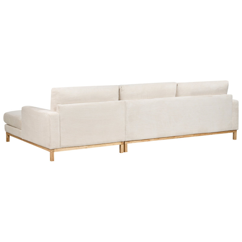 4 Seater Sectional, Corduroy - Beige