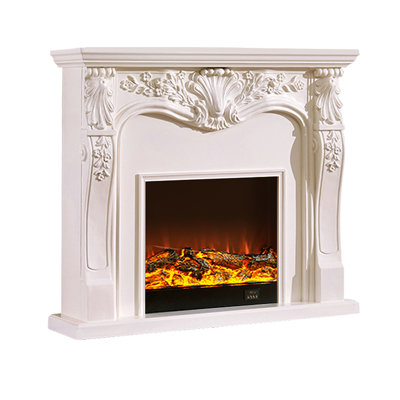 American-style simulated flame fireplace