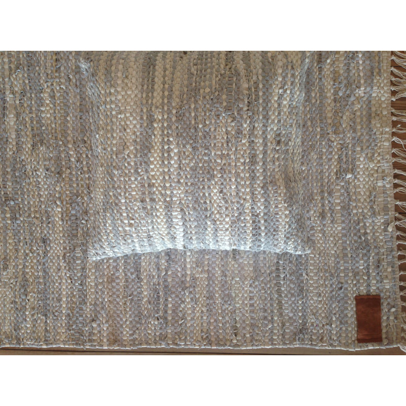 Croy Ombre Leather Hand Woven Area Rug, Rectangle 90 x 250cm