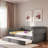 Upholstered Daybed With Usb And Trundle-1895581554