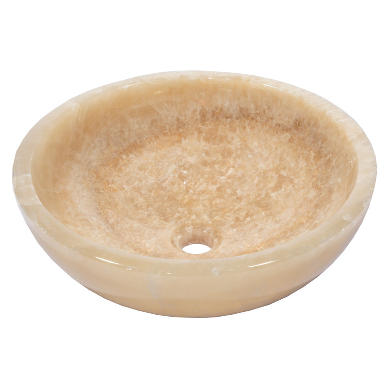 16.5'' Off-White Jurassic Onyx Round Vessel Sink