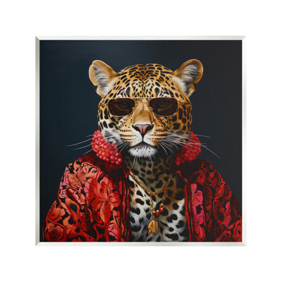 Trendy Leopard Fashion Wall Plaque Art by Lazar Studio