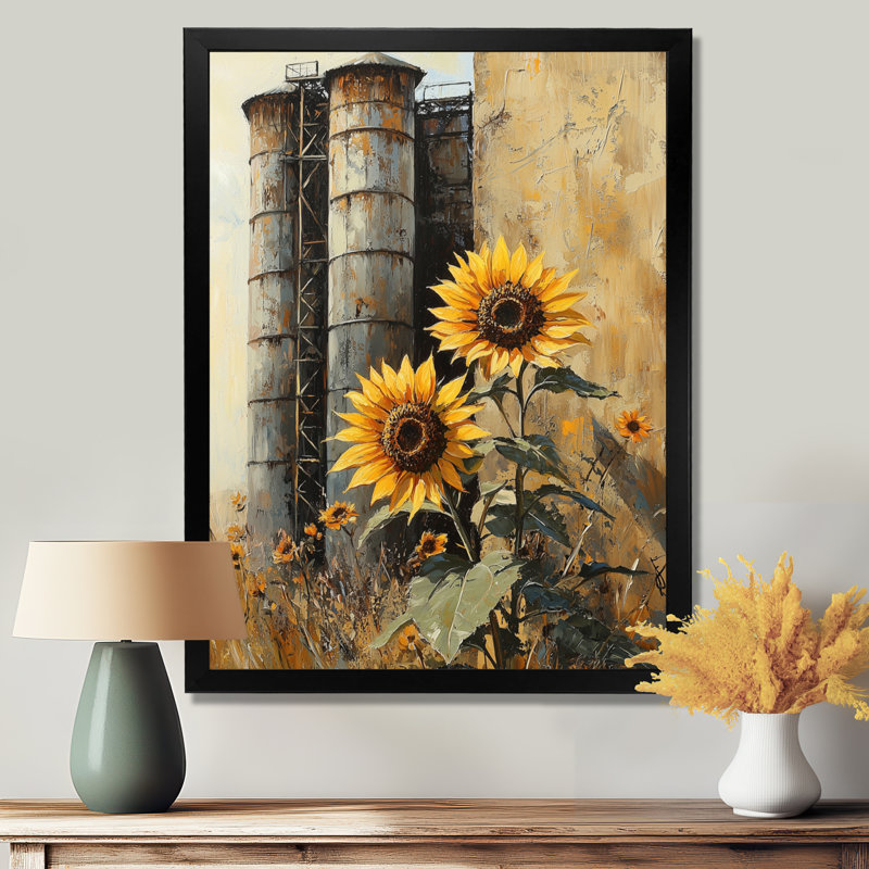 Dolci - art mural floral, Noir, H 20 po x l 12 po, Reproduction encadrée sans passe-partout