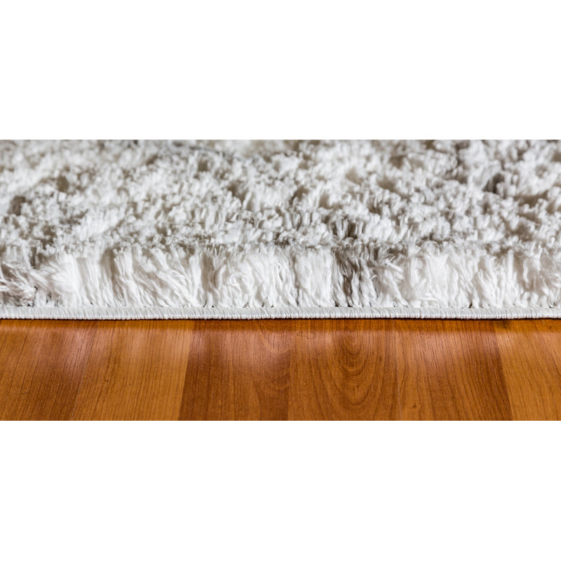 Tapis argenté / blanc Tryon Ikat, Rectangulaire 7 pi 5 po x 10 pi 6 po