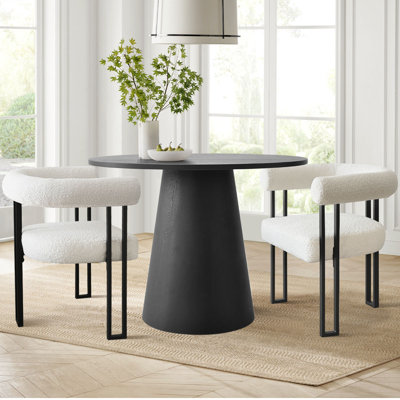 Fellman Boucle Upholstered Dining Armchairs
