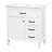 30-Inch White Bathroom Vanity with Ceramic Sink Top, Solid Wood and MDF Construction