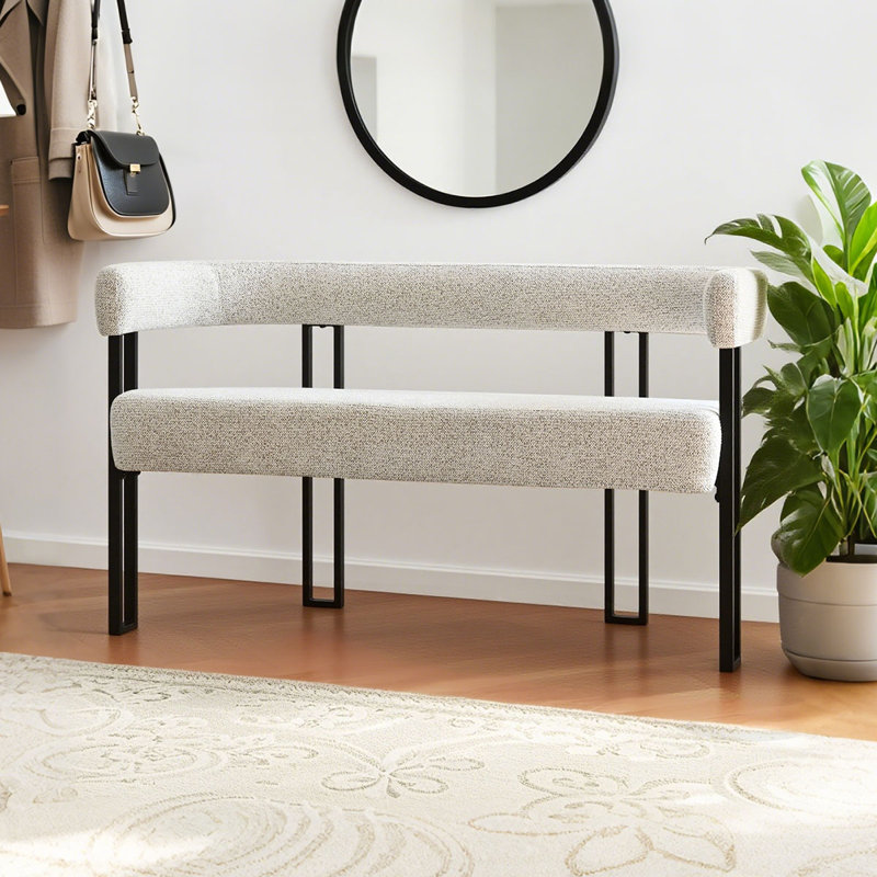 Banc de vestibule / salon 49 po, Chenille-beige