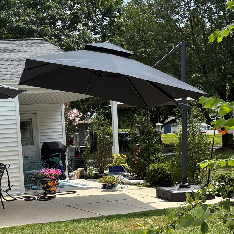 Parasol inclinable 10 pi, Gris