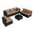 Beige Cushion/Black Frame