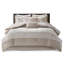 Ensemble de literie luxueux en jacquard chenille, polyester taupe confortable pour la maison