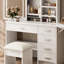 Bureau de coiffeuse Fashion avec miroir et lumières pour maquillage avec tiroirs