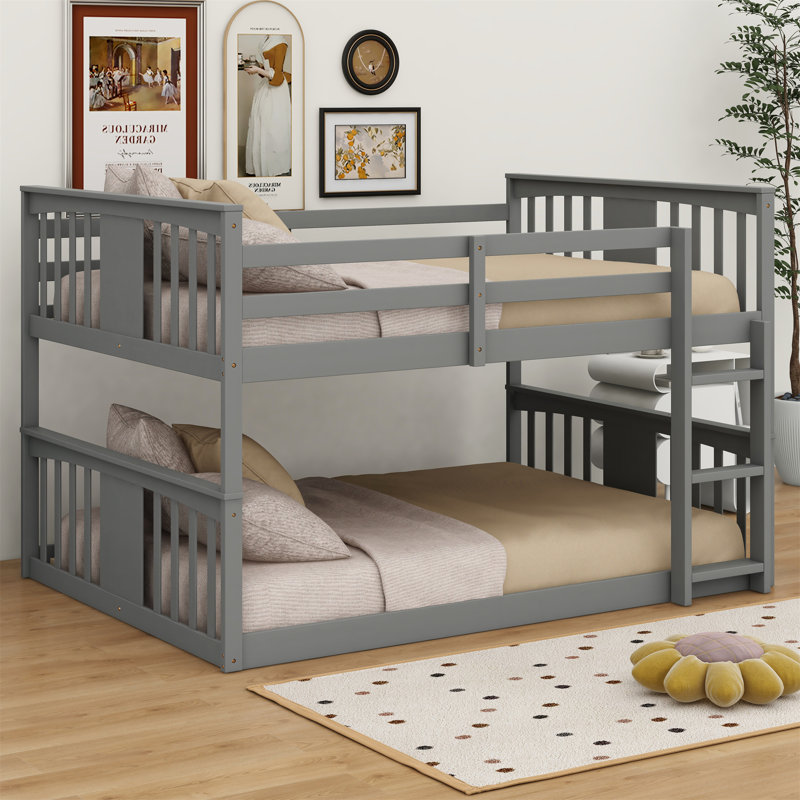Kaeliana Kids Bunk Bed, Gray, Twin Over Twin