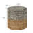15.9" Handwoven Seagrass Round Ottoman-1853994380