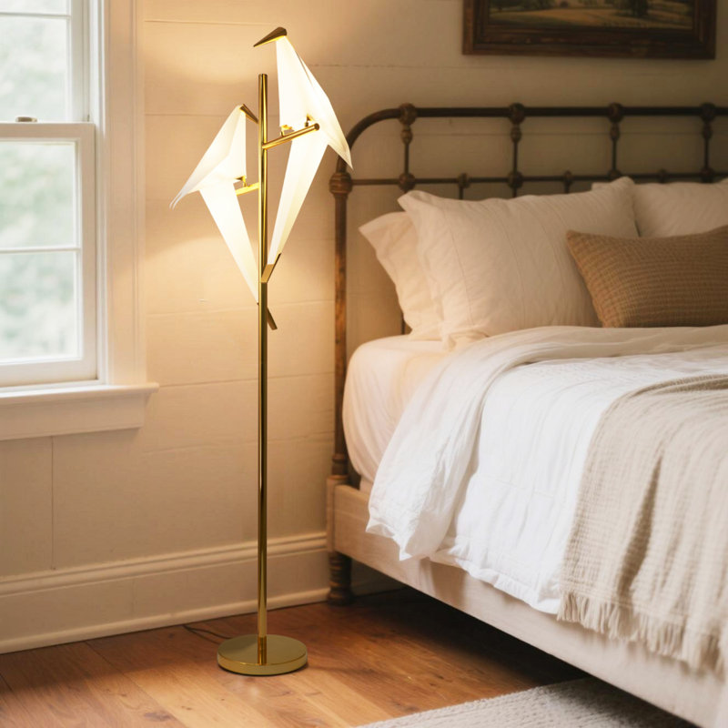 2pcs Thousand Paper Cranes Gold Floor Lamp - Self-contained Led Light Source/floor Footswitch