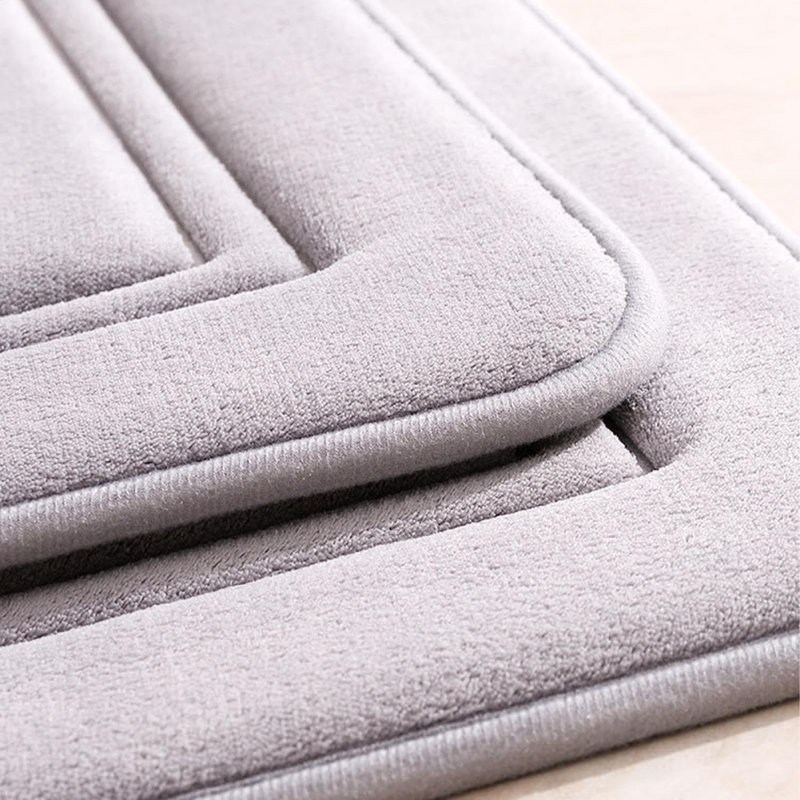 3 Piece Novelty Bath Mat, Grey