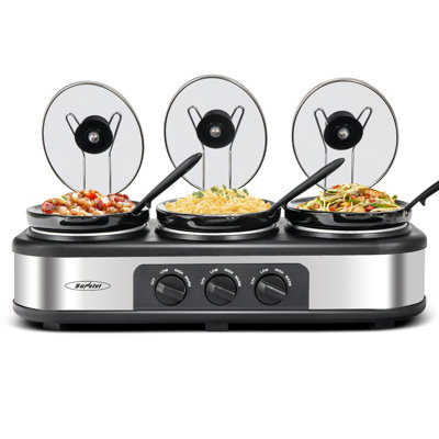 Sunvivi 3x1.5 Qt. Slow Cooker